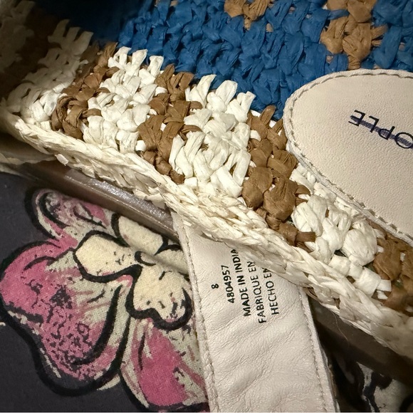 Free People Roma Raffia Sandals Size 8 - Picture 6 of 8